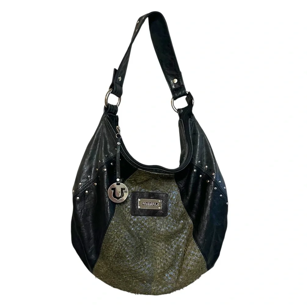 Unnur Emble hobo bag in sky studded eco fashion‎ festival indie leather goth
